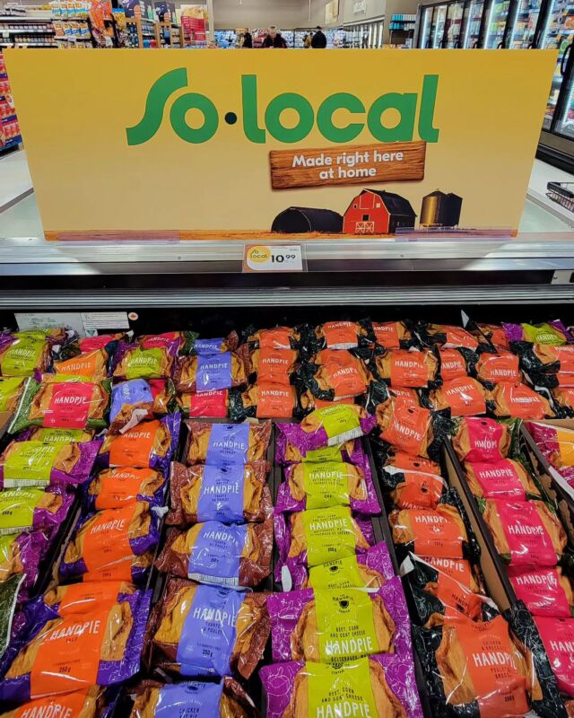 The Prince Edward Island @sobeys freezer aisles have never looked so good 🤩

Yes, that really is me just casually arranging the handpies in the display, ready to answer any questions you might have. 

I hope that seeing our hard work out in the wild is always this exciting, and am so happy to see folks moving these handpies into their carts!! 

#HandpieHighFives